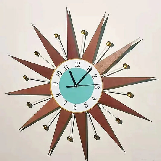 18 Inch Medieval Style Starburst Sunburst Wall Clock