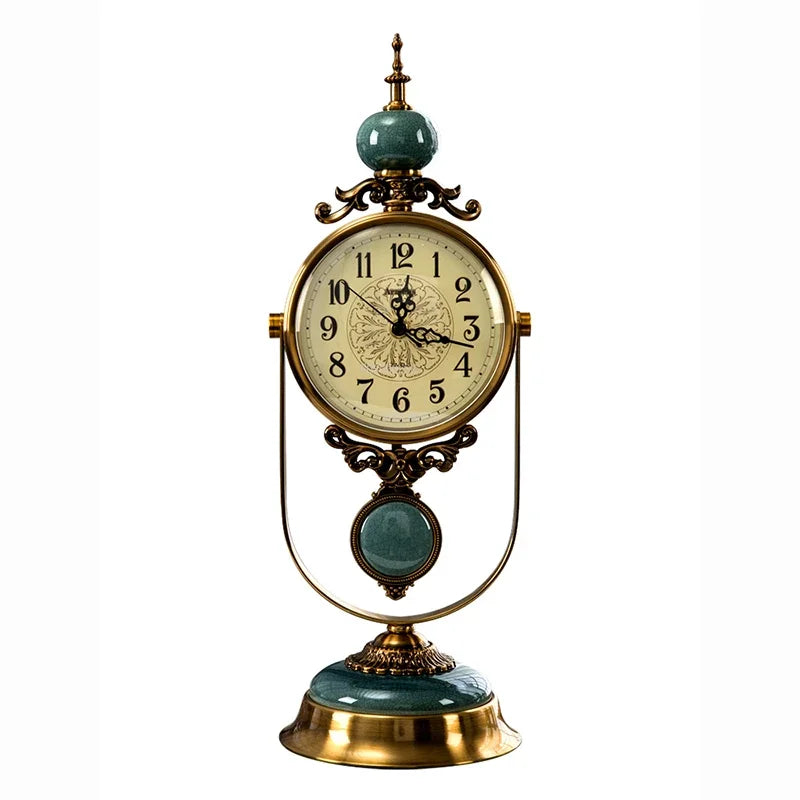 American Metal Ceramic Floor Clock