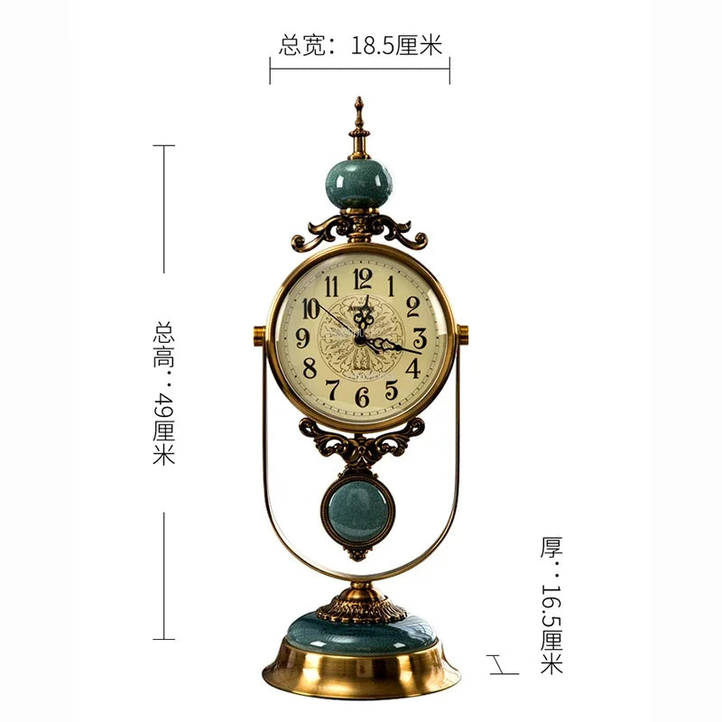 American Metal Ceramic Floor Clock