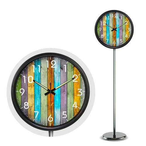 Luminous digital floor clock Nordic style standing clock fashion creative stand clock metal silent living room