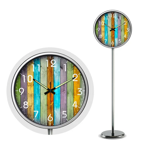 Luminous digital floor clock Nordic style standing clock fashion creative stand clock metal silent living room